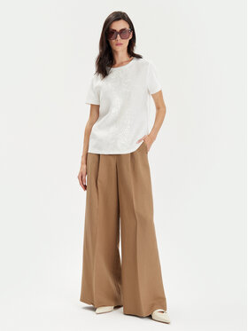 Weekend Max Mara Hlače Diletta 2415131062 Smeđa Wide Leg