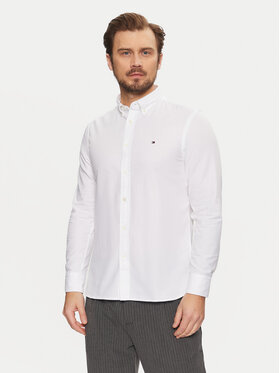 Tommy Hilfiger Tommy Hilfiger Πουκάμισο Flex Dobby MW0MW37578 Λευκό Slim Fit