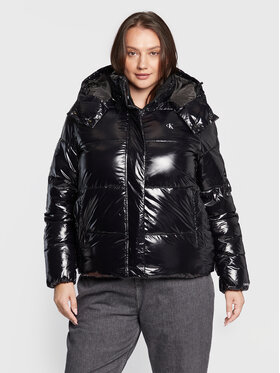 Calvin Klein Jeans Plus Calvin Klein Jeans Plus Пухено яке J20J218418 Черен Regular Fit