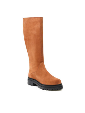Vero Moda Vero Moda Zimske čizme Vmella Leather Boot Wide Vip 10262652 Smeđa