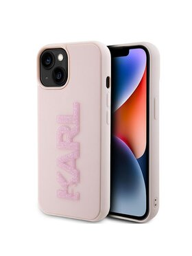 KARL LAGERFELD KARL LAGERFELD Etui na telefon 3D Rubber Glitter Logo Różowy