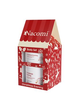 Nacomi Nacomi Nacomi Christmas Evening zestaw masło do ciała 100ml + peeling do ciała 180ml Zestaw kosmetyków