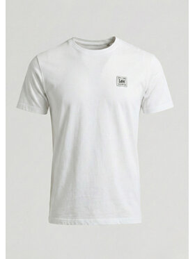 Lee Lee T-shirt WOVEN LABEL TEE Bianco Regular Fit