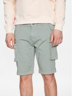 Alpha Industries Alpha Industries Bavlnené šortky Crew 176203 Zelená Slim Fit