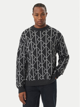 Calvin Klein Calvin Klein Sveter LV04LH314G Čierna Regular Fit