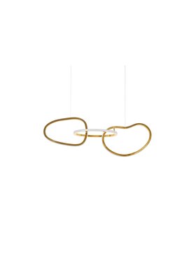MIAhome MIAhome Lampa wisząca JAZZ 3 złota 80 cm Złoty