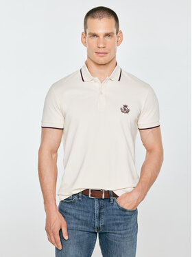 BIG STAR BIG STAR Polo SELLER Kremowy Basic Fit