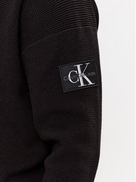 Calvin Klein Jeans Kardigan Badge Skater J30J324327 Crna Relaxed Fit