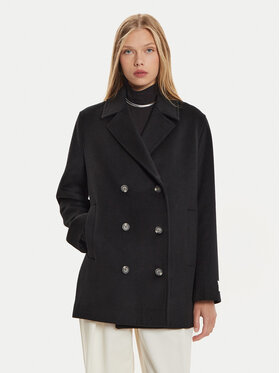 Calvin Klein Calvin Klein Vilnas mētelis K20K207699 Melns Regular Fit