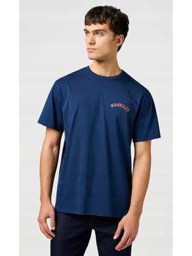 Wrangler Wrangler T-Shirt Graphic Tee Niebieski Regular Fit
