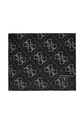 Guess Guess Portofel Mare pentru Bărbați Vezzola Leather Slg SMVELE LEA20 Negru