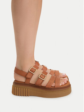 Clarks Clarks Σανδάλια Evamar Strap 26185889 Καφέ