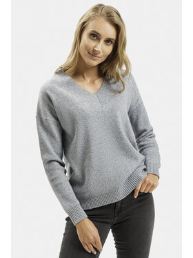 Cross Jeans Cross Jeans Sweter 73344-004 Szary Regular Fit