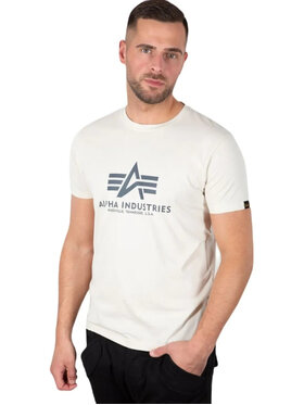 Alpha Industries Alpha Industries T-Shirt AI.100501-578-XXL Écru Regular Fit