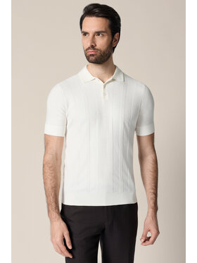 Lancerto Lancerto Polo Nino PO073126000021 Kremowy Regular Fit