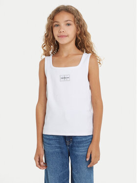 Calvin Klein Jeans Calvin Klein Jeans Топ Badge IG0IG02440 Білий Regular Fit