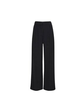 ICHI ICHI Spodnie damskie Pantalone ihreya pa Czarny Regular Fit