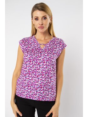 QUIOSQUE QUIOSQUE Bluzka PIKU SHIRT Fioletowy Regular Fit