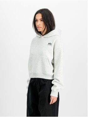 Alpha Industries Alpha Industries Bluza 258041 pastel grey Szary Loose Fit