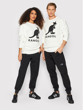 Kangol Kangol Majica dugih rukava Unisex Crew Sweat Essential KLEU003 Écru Regular Fit