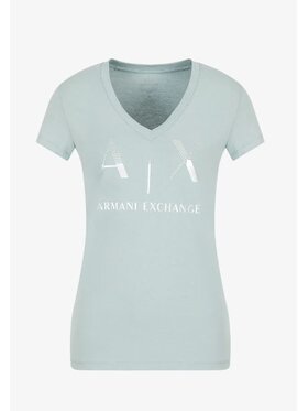 Armani Exchange Armani Exchange T-Shirt 6LYT28 Zielony Slim Fit