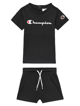 Champion Champion Набір футболка та шорти 307055 Чорний Regular Fit
