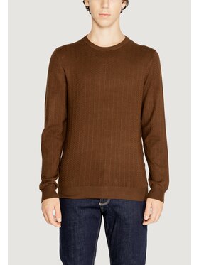 Antony Morato Antony Morato Sweter VISCOSA BLEND YARN 3D Brązowy Regular Fit