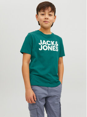 Jack&Jones Junior Jack&Jones Junior T-Shirt Corp Logo 12152730 Zielony Regular Fit