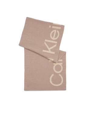 Calvin Klein Calvin Klein Šál Logo Reverso Tonal Scarf 40X180 K60K611117 Béžová