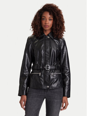 Guess Guess Dirbtinės odos striukė W6YL25 W2914 Juoda Regular Fit