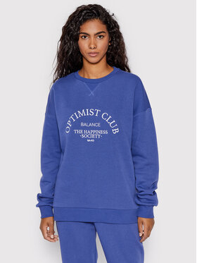 NA-KD NA-KD Majica dugih rukava Optimist 1100-006241-5313-003 Plava Relaxed Fit