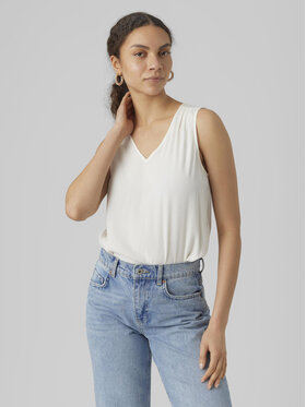 Vero Moda Vero Moda Top Brit 10286648 Bílá Loose Fit