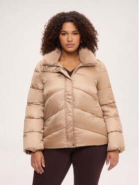 Fiorella Rubino Fiorella Rubino Kurtka puchowa F038T001588N008 Kremowy Over Fit