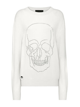 PHILIPP PLEIN PHILIPP PLEIN Longsleeve 2203 Biały Regular Fit