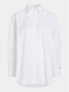 Tommy Hilfiger Tommy Hilfiger Marškiniai WW0WW38968 Balta Oversize