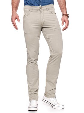 Wrangler Wrangler Spodnie materiałowe GREENSBORO Beżowy Straight Fit