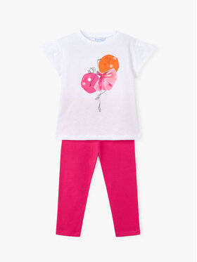 Mayoral Mayoral Set top și leggings 3726 Alb Regular Fit