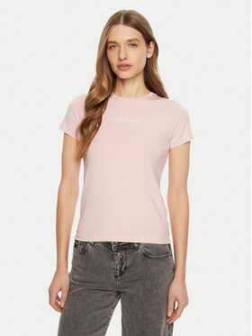Guess Jeans Guess Jeans Póló W4YI01 J1314 Rózsaszín Regular Fit