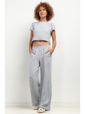 Tessita Tessita Spodnie materiałowe SPODNIE_T404_2_XL Szary Relaxed Fit