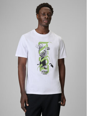 4F 4F T-Shirt FLUID EXPRESSIONS Biały Regular Fit