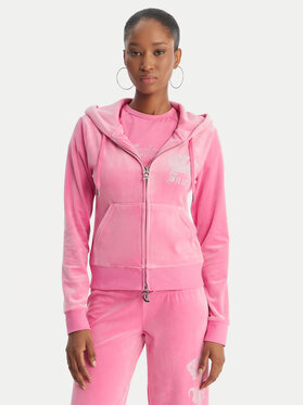 Juicy Couture Juicy Couture Pulóver Gothic Crown JCBAS126805 Rózsaszín Slim Fit