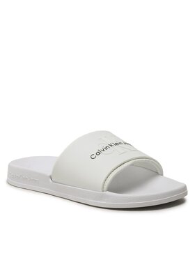 Calvin Klein Jeans Calvin Klein Jeans Šľapky Slide Monogram Tpu YM0YM00361 Biela
