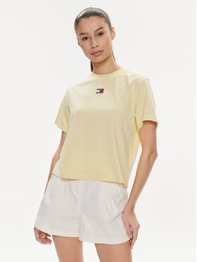 Tommy Jeans Tommy Jeans Tričko Badge DW0DW17391 Žltá Boxy Fit