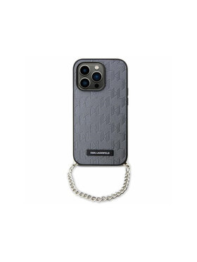 KARL LAGERFELD KARL LAGERFELD Etui na telefon Saffiano Monogram Chain Srebrny