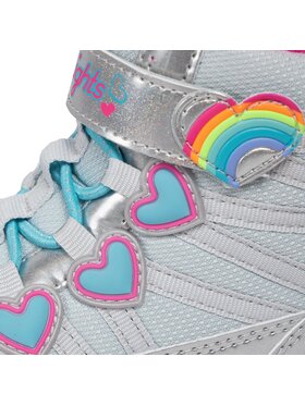 Skechers Zimski škornji Heart Lights Sweet Styling 302668L/SMLT Srebrna