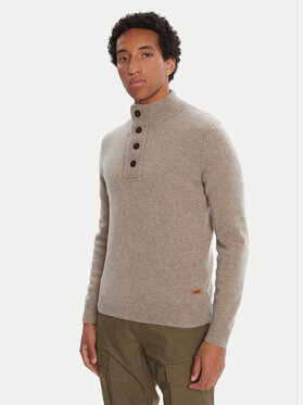 Barbour Barbour Пуловер Patch Half Zip MKN0585ST51 Бежов Regular Fit