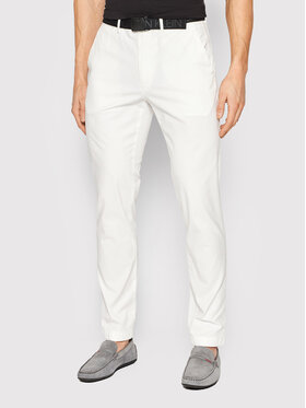Calvin Klein Calvin Klein Chinosy Garment Dye K10K109456 Biały Slim Fit