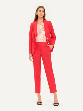 KMX Studio KMX Studio Spodnie materiałowe 807730008 Czerwony Straight Fit