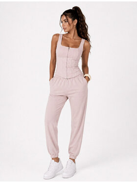Agatha Studio Agatha Studio Komplet bluzka i spodnie A26SS-KA-K33 Różowy Slim Fit