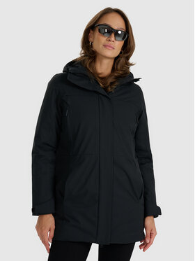 4F 4F Płaszcz przejściowy URBAN COMMUTER Czarny Regular Fit